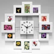 Clock with picture frames