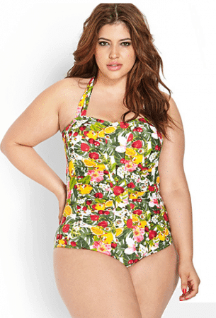 Floral one piece swimsuit