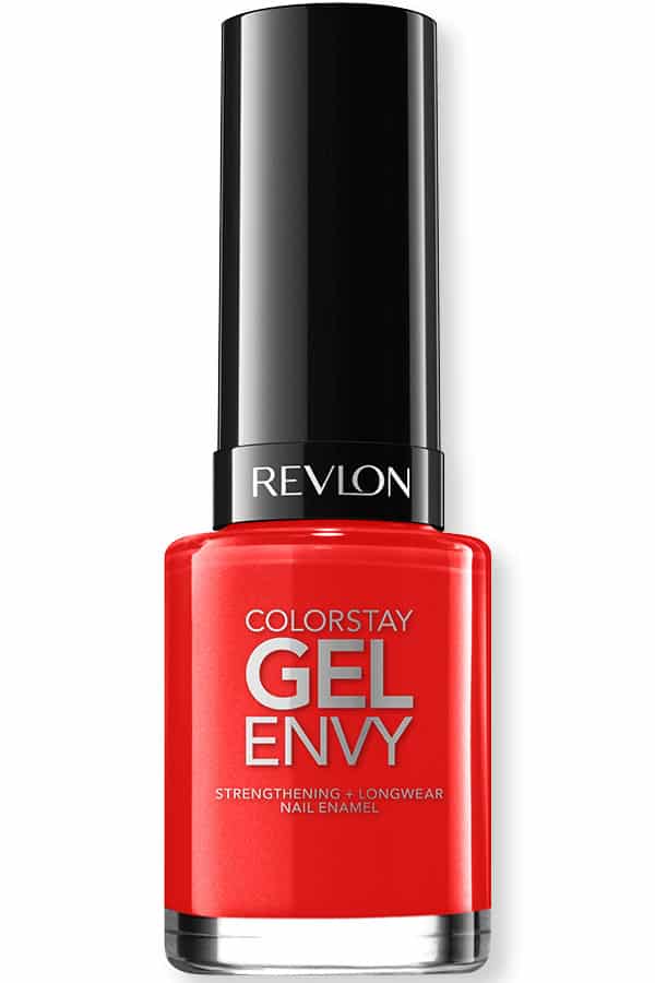 Revlon gel envy nail polish in orange red.