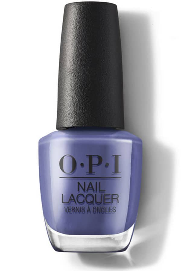 OPI dark blue gray nail polish.