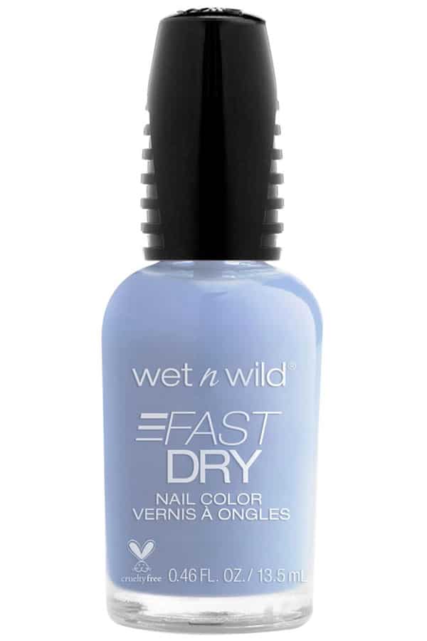 Wet n Wild blue gray nail polish color for summer.