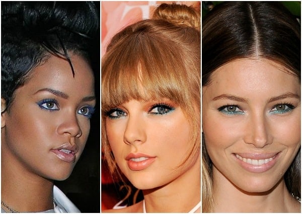 Celebs Blue Eyeliner