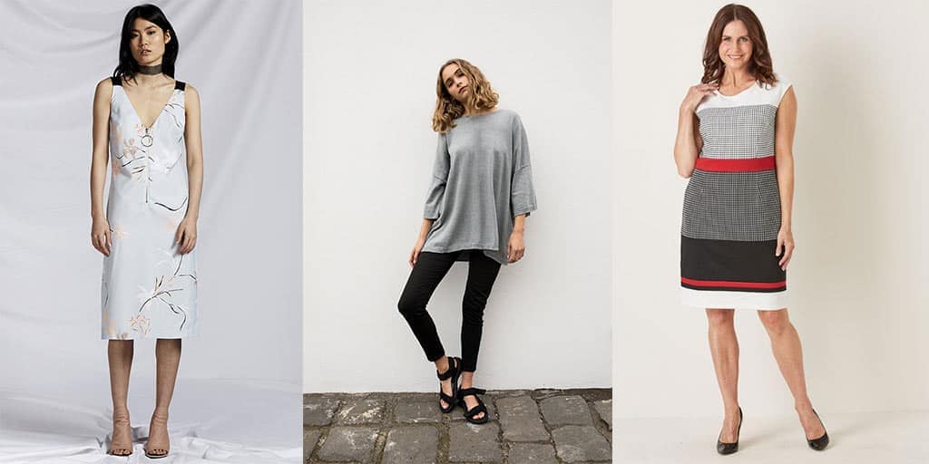 Collage of three Aussie fashion labels