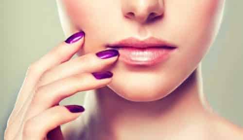 Close up of woman's lips