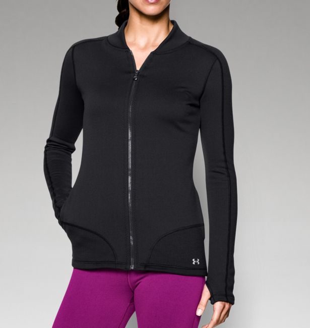 black athletic zip up jacket