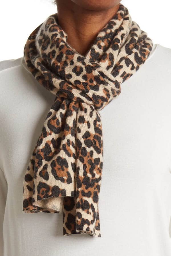 Leopard print scarf.