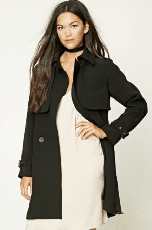 Belted trench coat