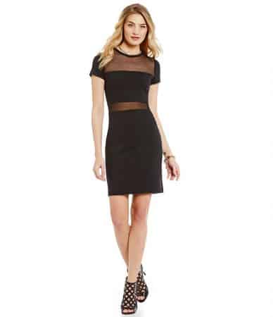 Mesh panel dress