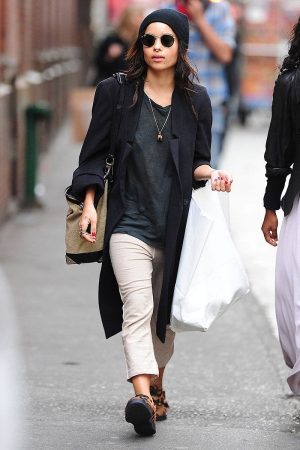 Zoe Kravitz wearing a beanie and sunglasses