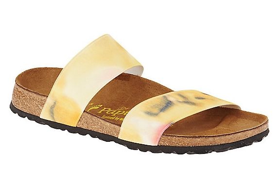 yellow birkenstocks