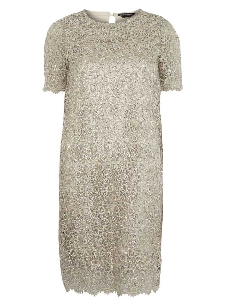 Champagne sequin dress, $59, dorothyperkins.com