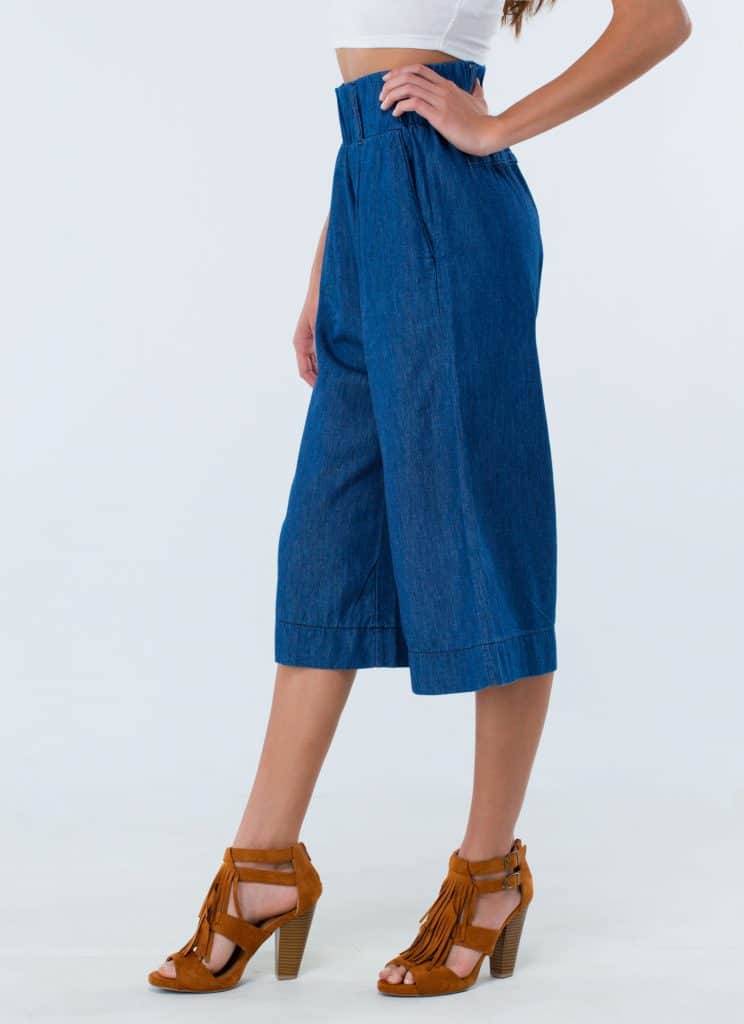 Blue Denim Culottes, $29.26, GoJane.com