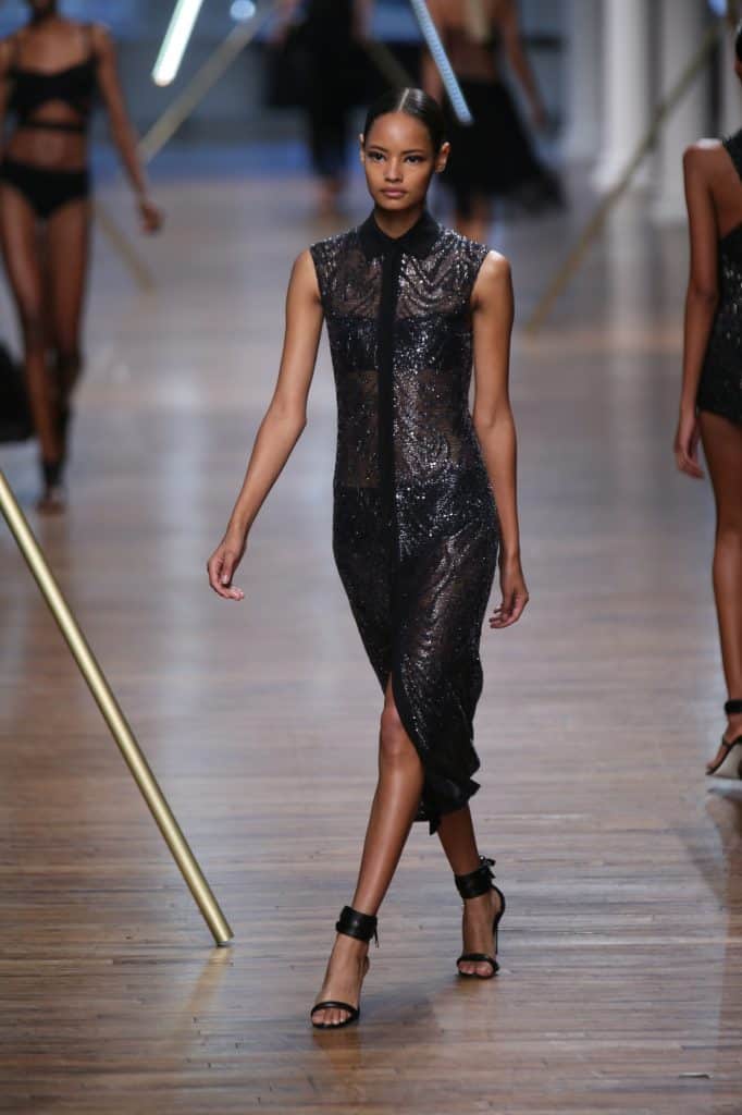 Model walks the runway at the Jason Wu show during Spring 2014 Mercedes-Benz Fashion Week.