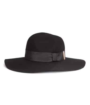 Black wool hat