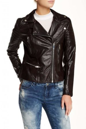 Black leather jacket