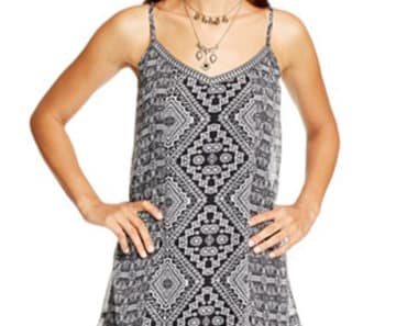 Woman wearing slip dress