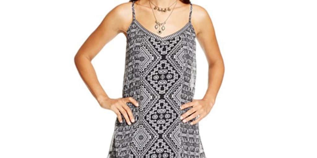 Woman wearing slip dress