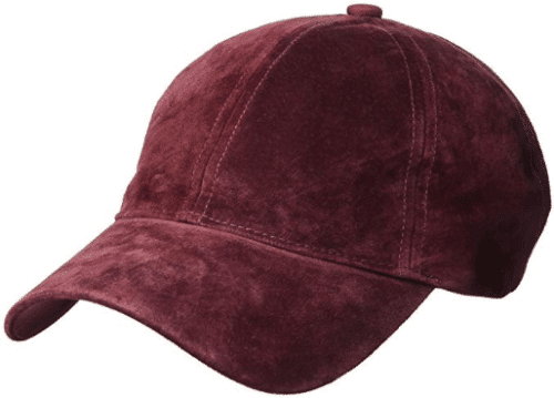 rust suede cap