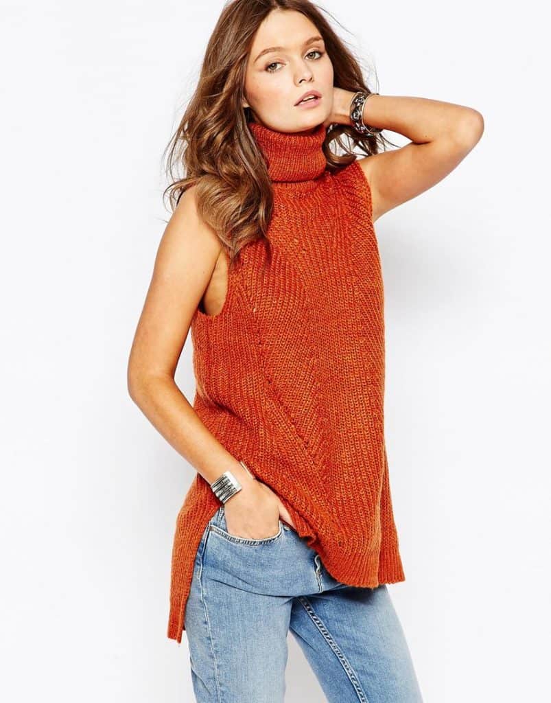 Roll Neck Sleeveless Tunic, $33, ASOS