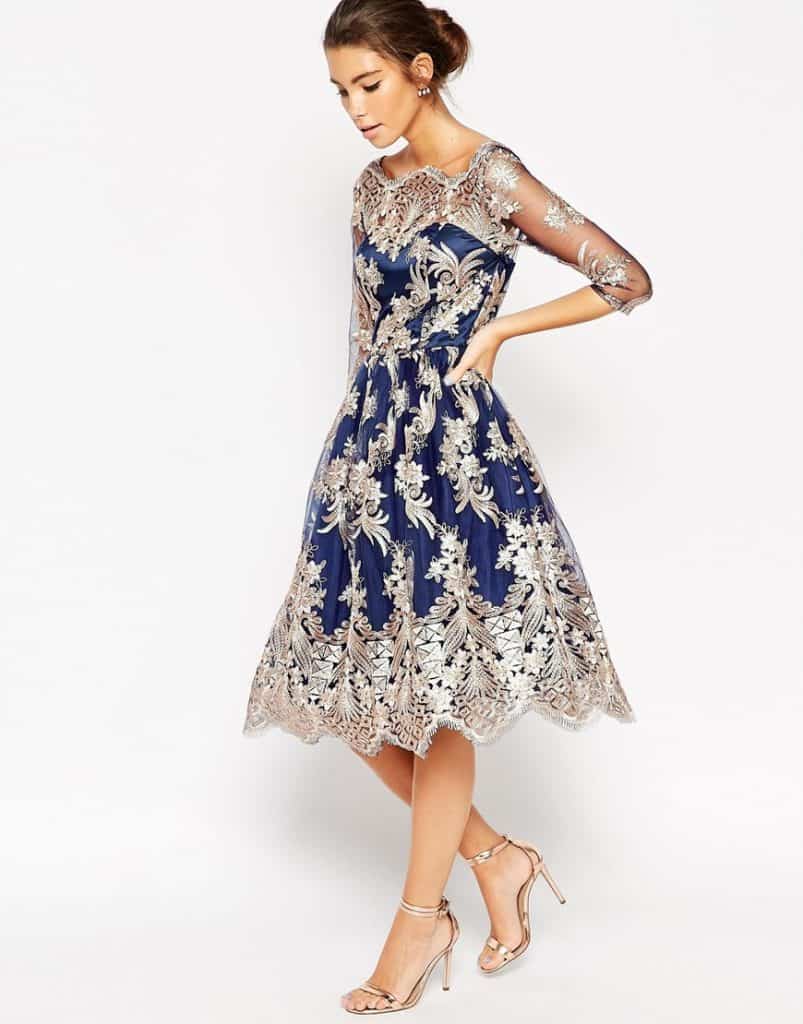 Chi Chi London Premium Lace Midi Prom Dress, $144, ASOS