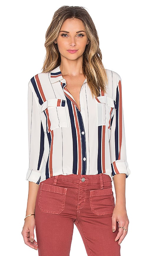 striped clothes - woman wearing striped blouse