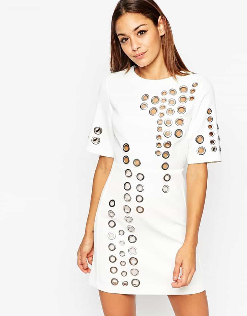 Kelly Osbourne: Steal Her Style 7 Eyelet Mini Dress, $154, ASOS