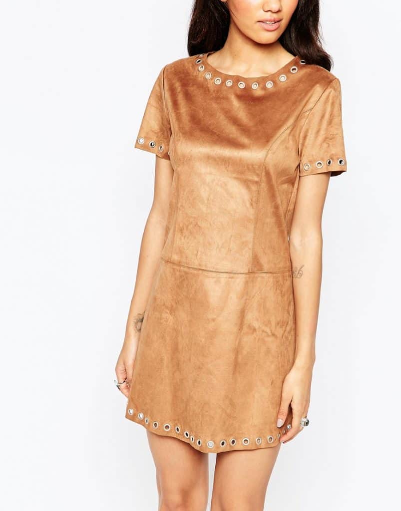 Suede Shift Dress, $45, ASOS
