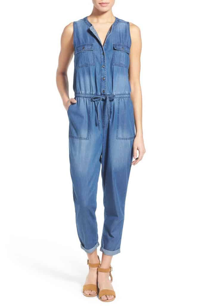 Sleeveless Utility Denim Jumpsuit, $88, Nordstrom