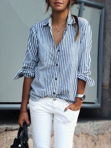 romwe striped blouse