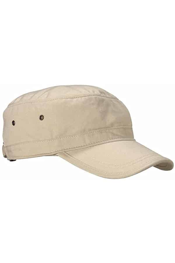 Beige cap for camping