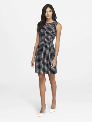 The Cocktail Dress Identity Crisis Solved 4 woman wearing black polkadot cocktail dress