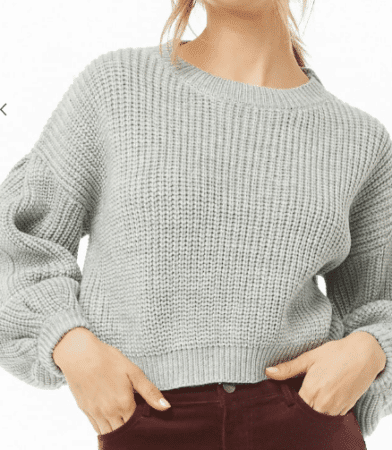 90s Fashion: How to Wear the Trend in Modern Times 4 Gray cropped sweater