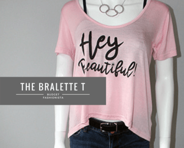 pink scoop neck t