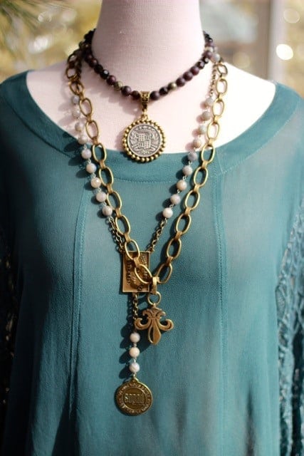Alpharetta Shopping Guide: Explore Georgia's Retail Destination 7 alpharetta shopping guide - la bella maison - green top paird with statement necklace
