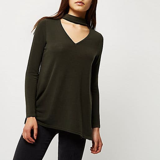 choker trend - tunic with choker neckline