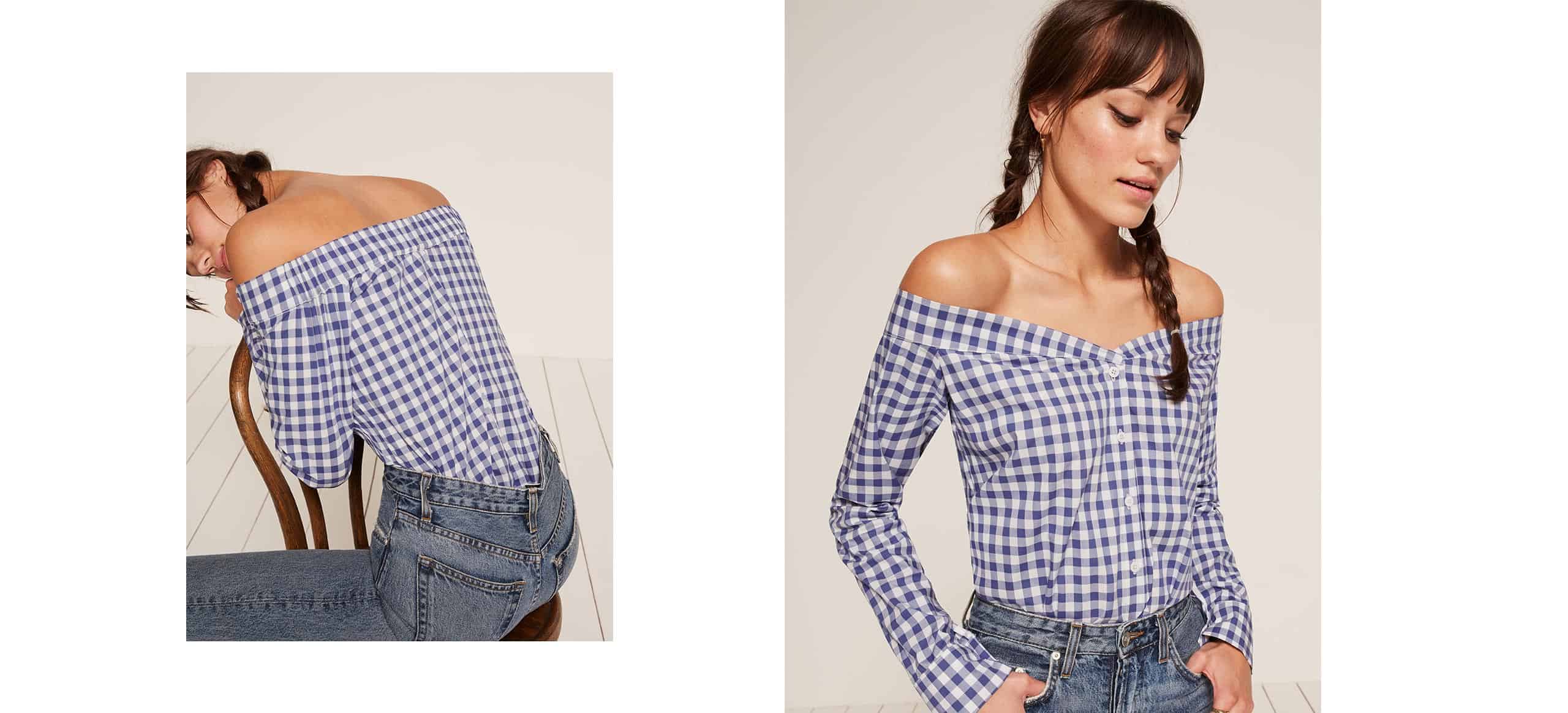 Fold-over, button down top from Reformation