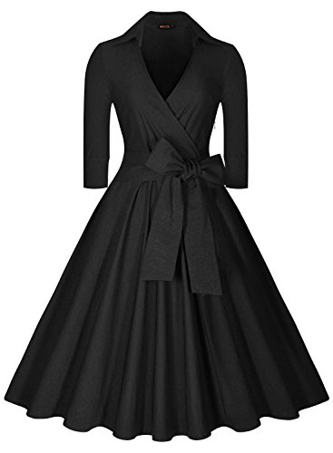 Mother of the bride dresses - black classic swing dress
