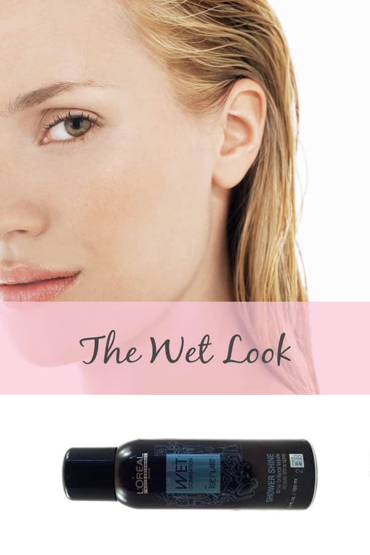 wet look hairstyle for wedding guests