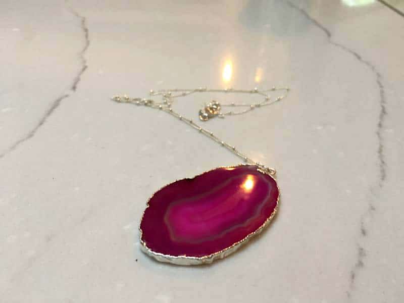 Mothers Day Jewelry Gifts - pink agate necklace