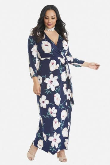 Plus size dresses for wedding guests collection - the floral maxi dress