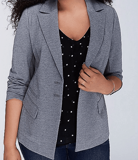Gray Plus Size Blazer