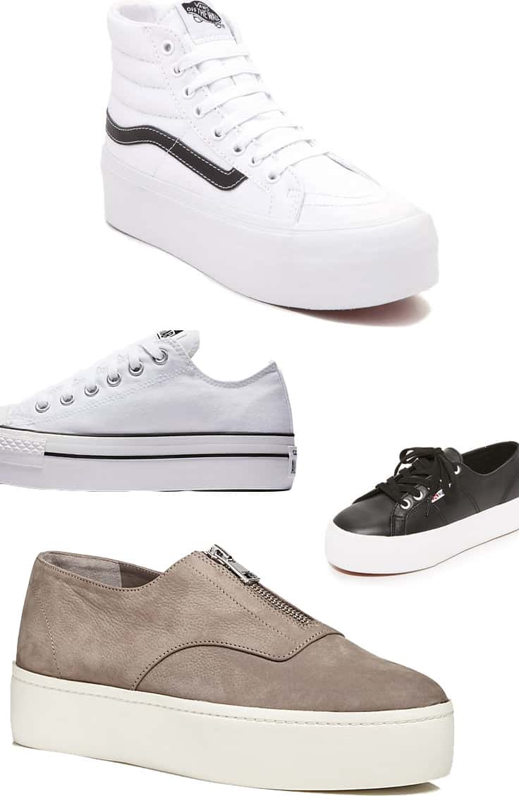 platform sneakers collage