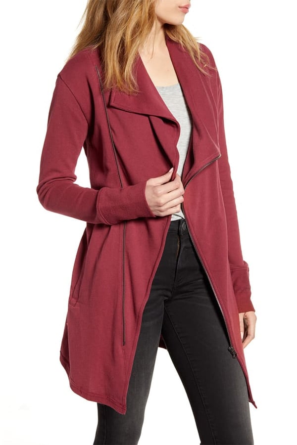 Maroon terry jacket from Nordstrom 