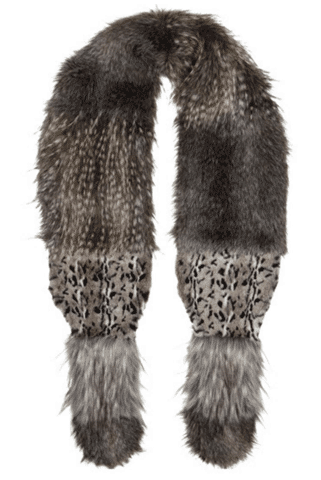 Multicolored fur stole