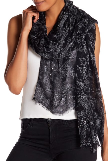 paisley and sequin scarf