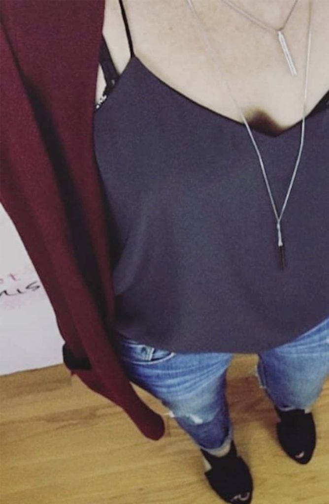 7 Ways to Style Your Distressed Denim 1 Distressed Denim and Cardigan