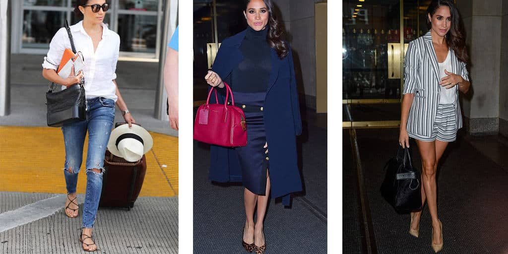 Meghan Markle in three outfits