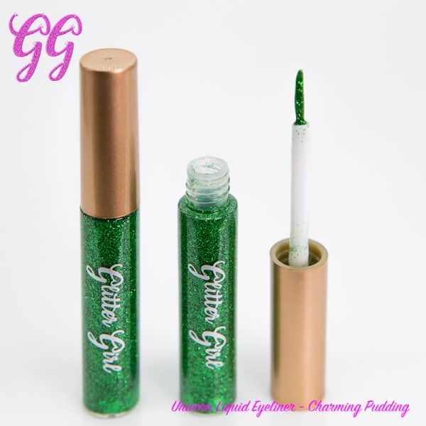 Green sparkly eyeliner
