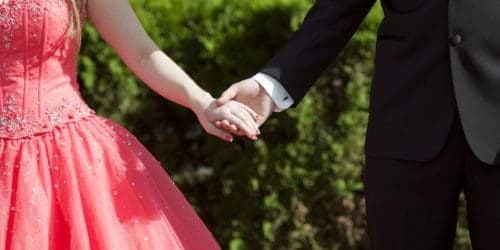 10 Hard and Fast Rules for Prom Dress Shopping 2 Prom dates holding hands