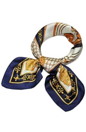 Wear jeans to work like a boss 5 Graphic print neck scarf to wear to work